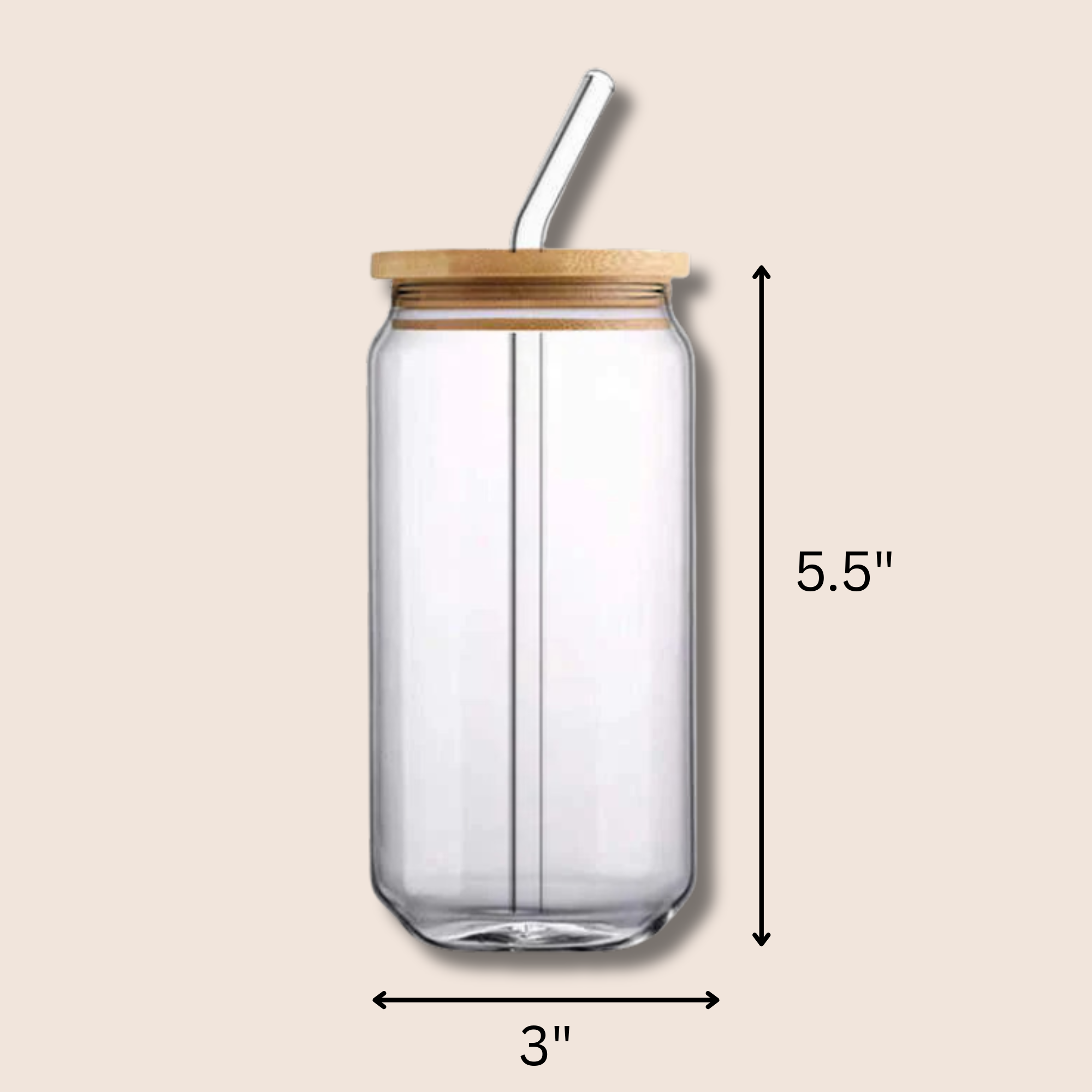 Coffee glass with bamboo lid